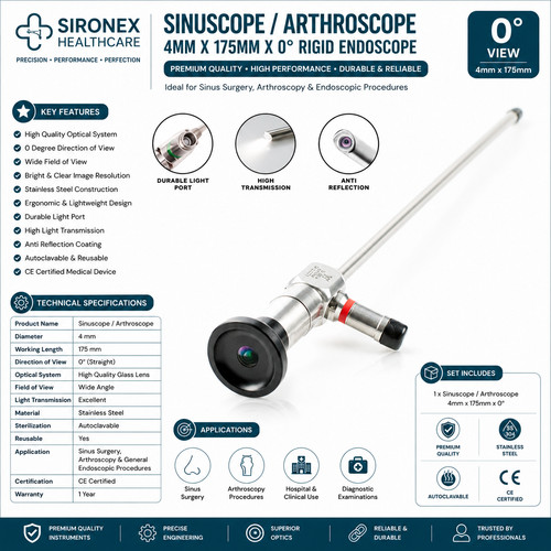 Sinoscopio artroscopio 4mm - artroscopio, x